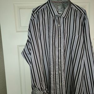 BUGATCHI UOMO REVERSIBLE CUFF SHIRT